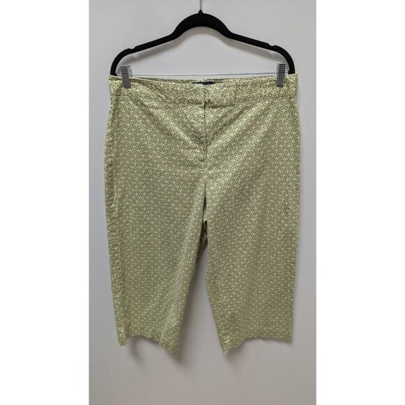 Basic Editions Green Patterned "Classic Fit" Pants - Picture 1 of 5